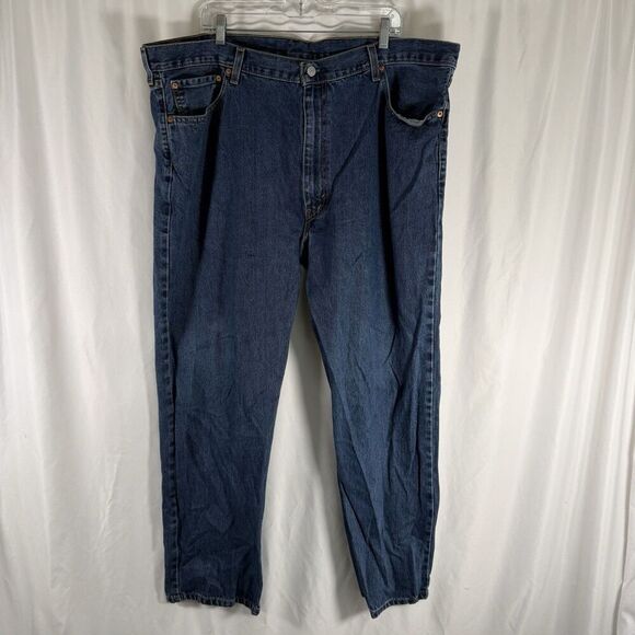 Levi's Other - Levis 505 Jeans Men's 46x32 Medium Wash Blue Denim 5 Pocket Tapered Cotton Blend
